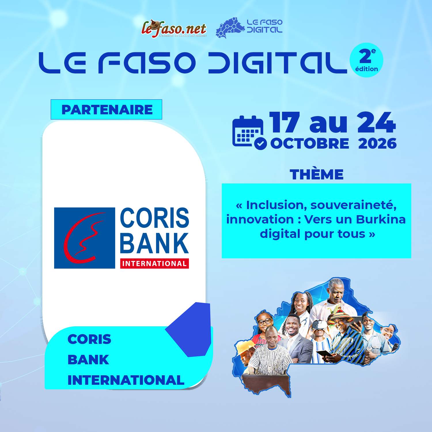 Le Faso Digital 2026 : Coris Bank International apporte son soutien à la promotion de l'innovation numérique au Burkina Faso