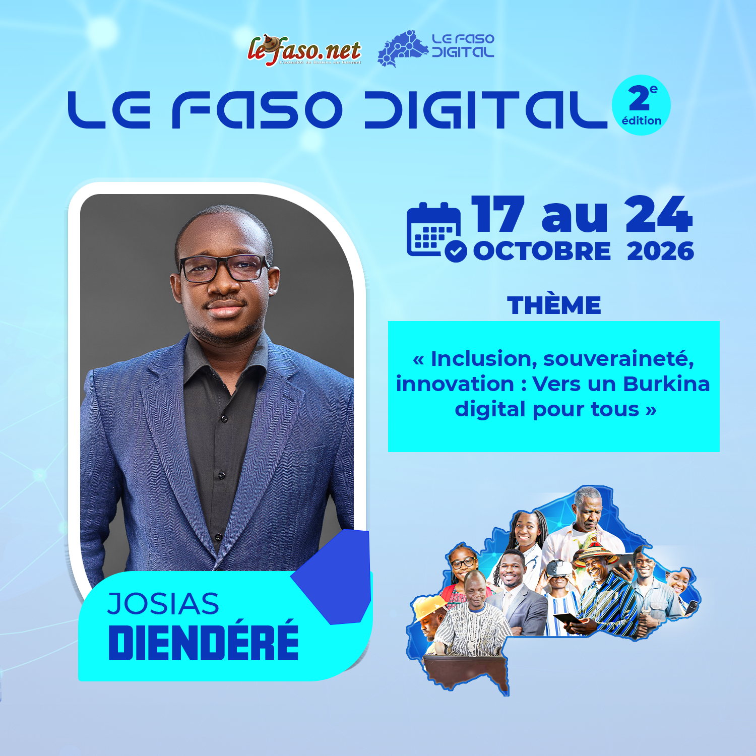 Les 100 Visages du Burkina Digital : Josias Diendéré, donner aux jeunes les repères numériques pour choisir leur avenir