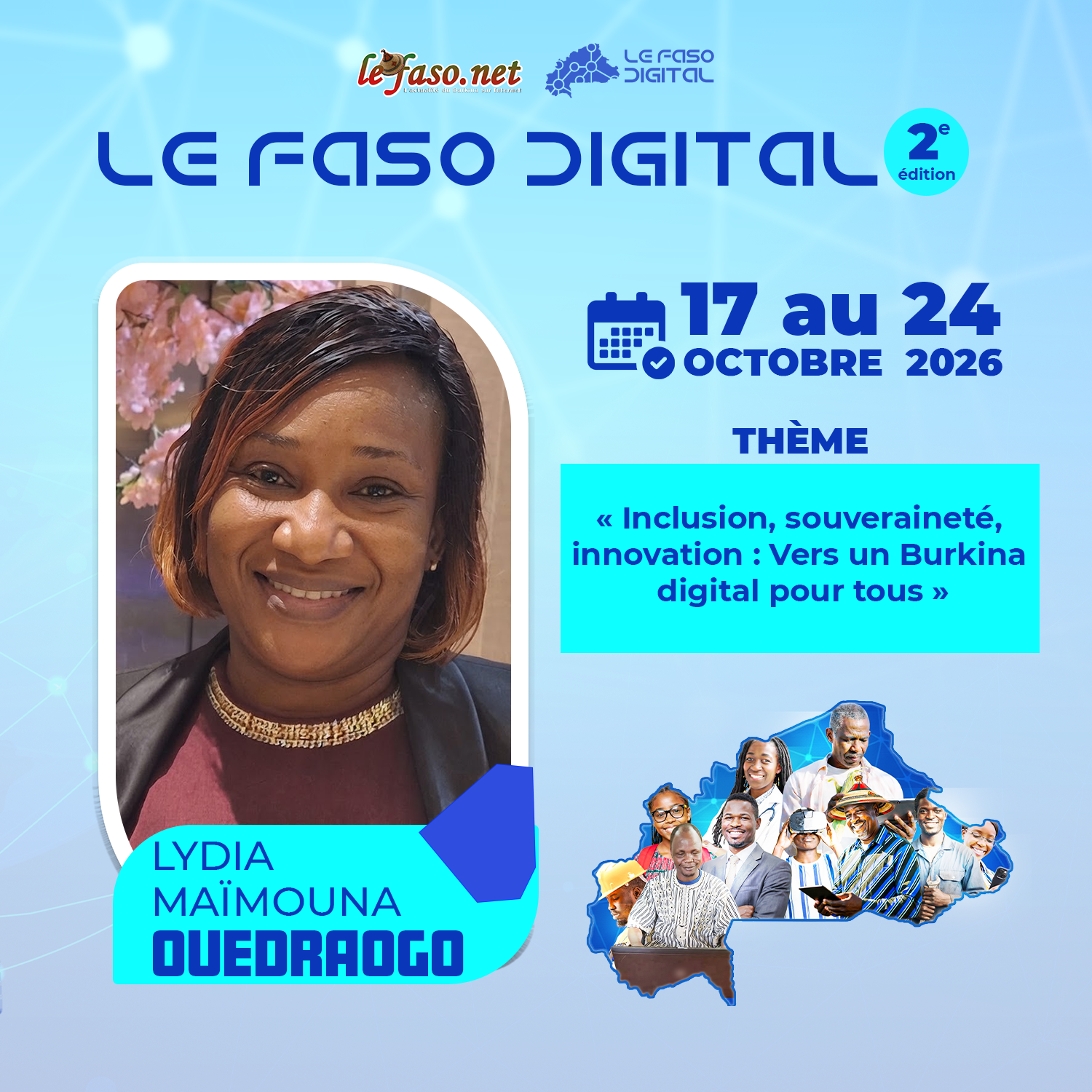 Les 100 Visages du Burkina Digital : Lydia Maïmouna Ouédraogo Sénémé, mettre la technologie au service du développement