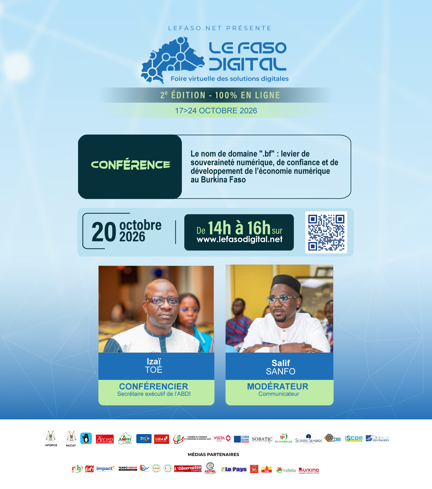 Conférence : « Le nom de domaine ".bf" : levier de souveraineté numérique, de confiance et de développement de l'économie numérique au Burkina Faso »